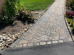 Hardscape landing patio